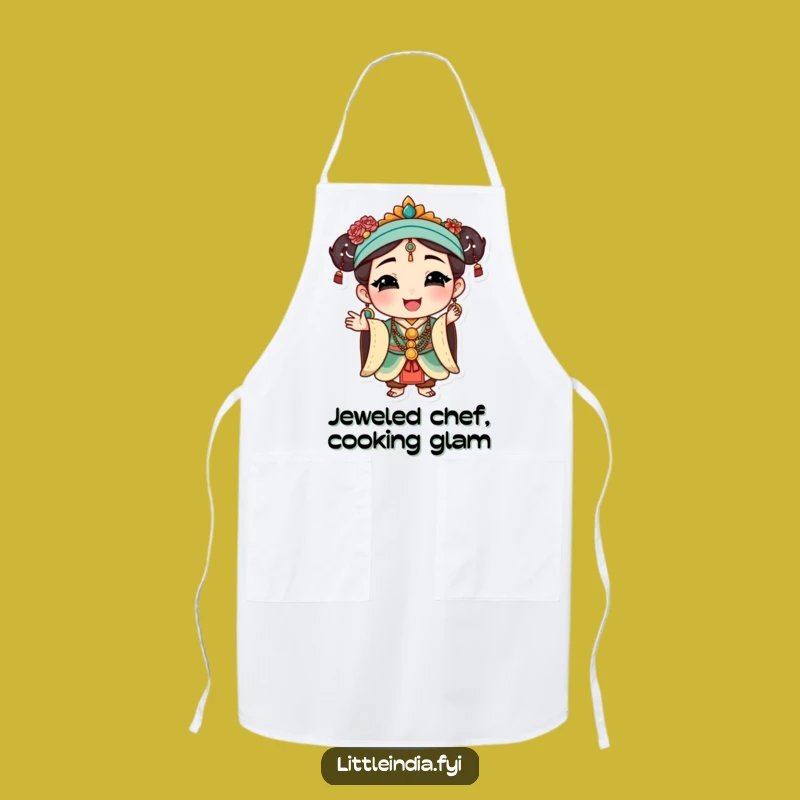 Funny Cultural Apron: Graceful Character Design - Elegant Kitchen Wear