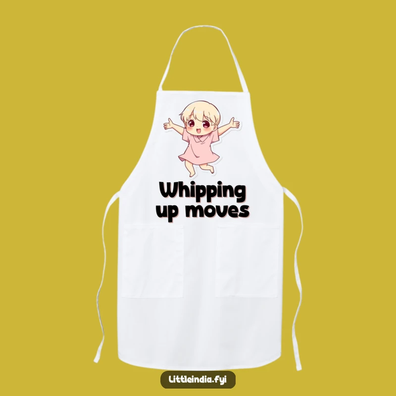 Funny Dancing Character Apron - Expressive Chef, Hilarious Kitchen Fun Gift