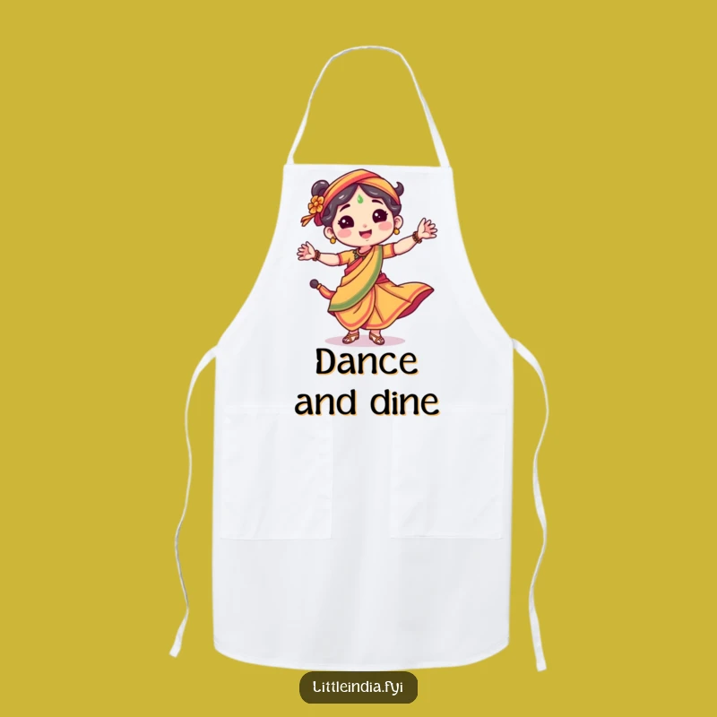 Funny Dancing Sari Character Apron, Cook with Fun and Flair