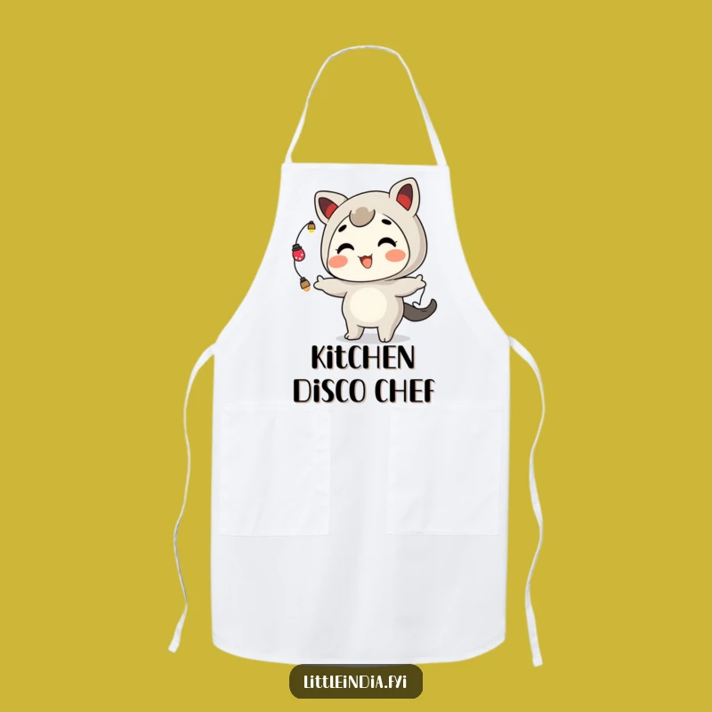 Funny Kitchen Apron: Juggling Lights by Playful Character for Festive Cooking