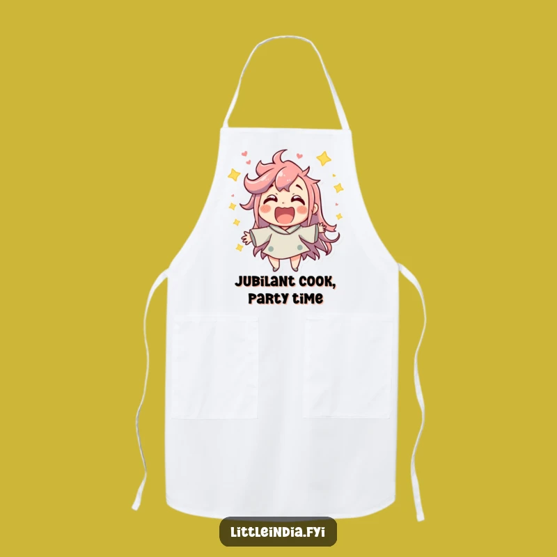 Funny Party Apron: Jubilant Character Design - Lively Kitchen Wear