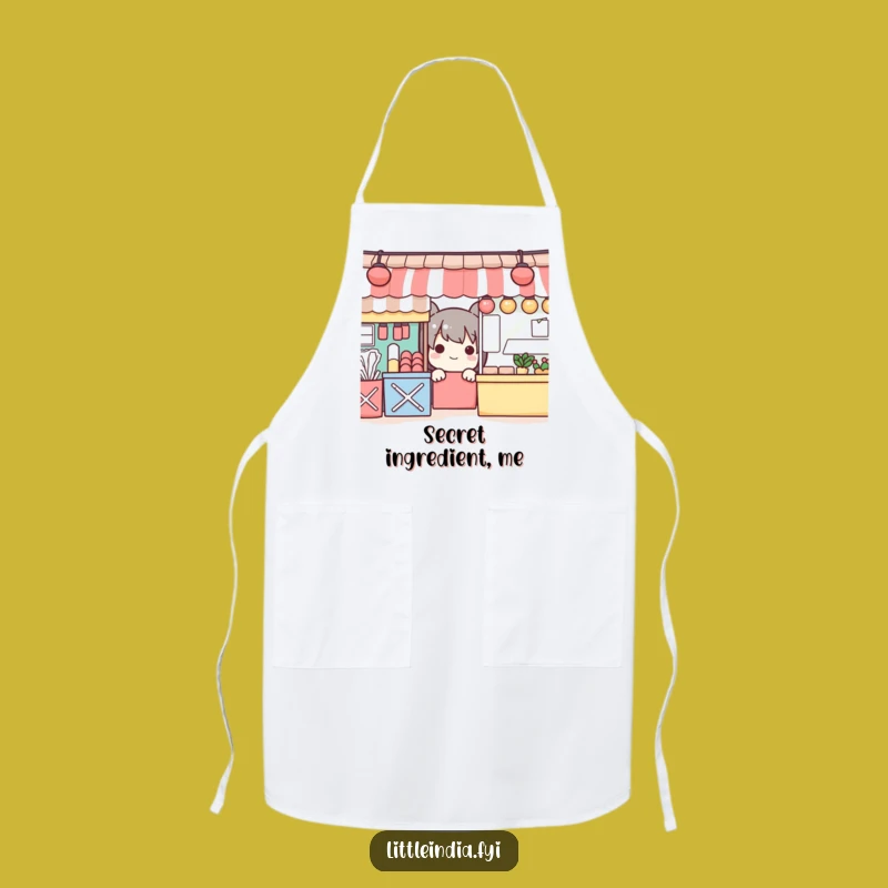 Funny Playful Character Market Kitchen Apron - Chef's Secret Humor