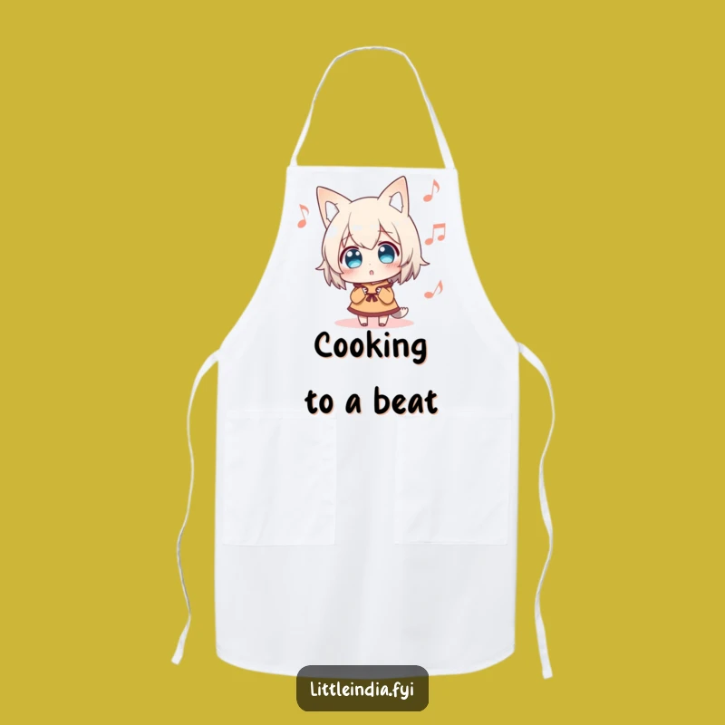 Funny Surprised Character Music Apron: Cook to Your Own Beat!