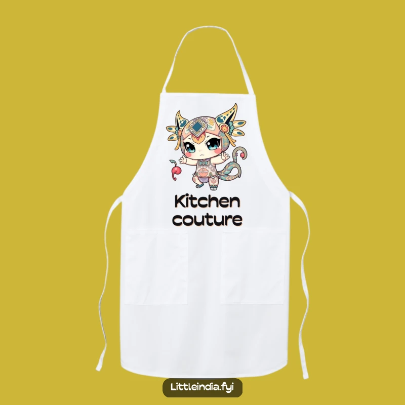 Patterned Character Apron - Dynamic Chef, Artistic & Funny Kitchen Essential