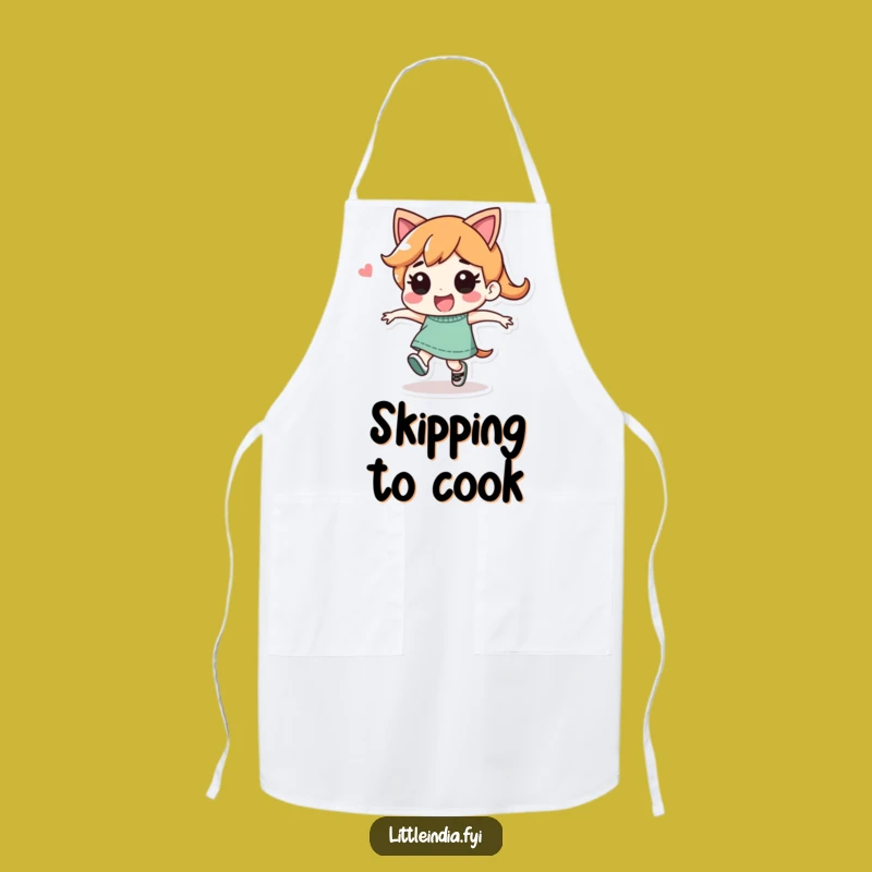 Funny Skip Apron: Playful Cook's Energetic Kitchenwear, Perfect Funny Gift