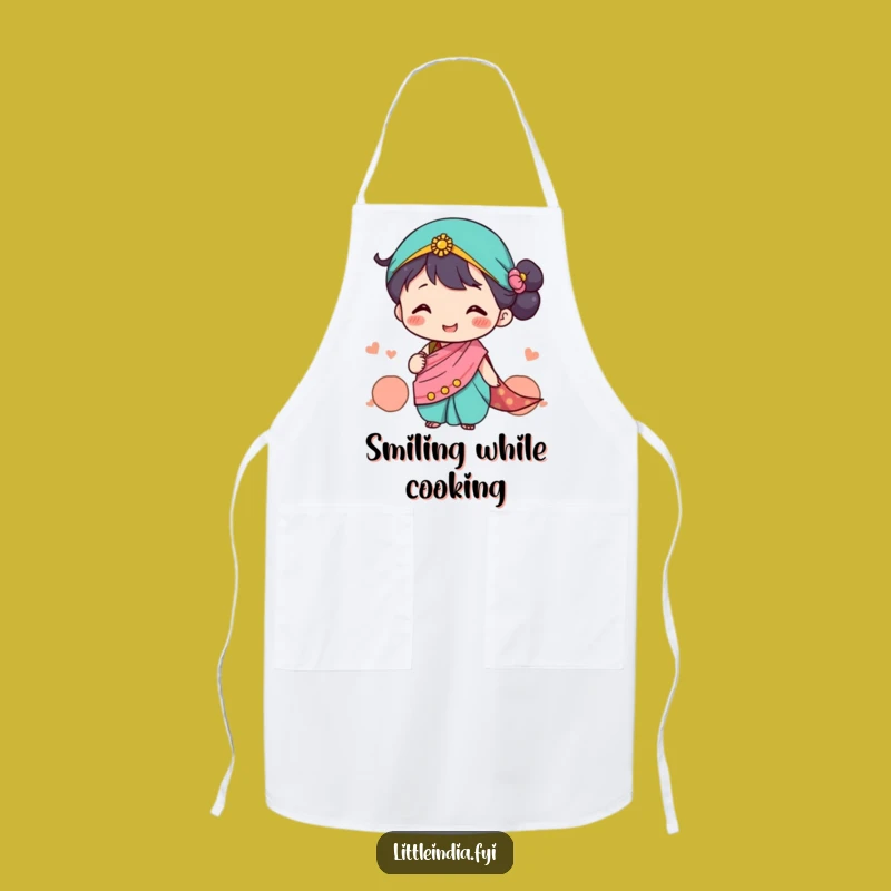 Funny Sari Character Apron: Kitchen Smiles, Cultural Fun - Great Funny Gift!
