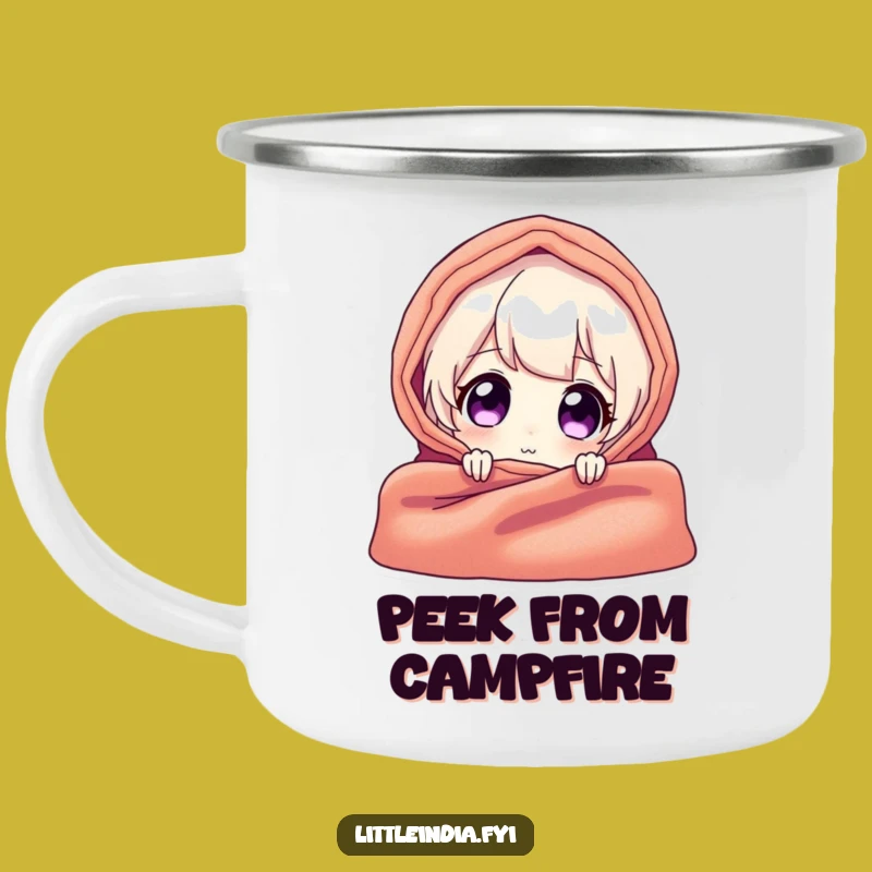 Adventure Funny Peek Camping Mug: Textile Fun, Perfect Funny Gift!