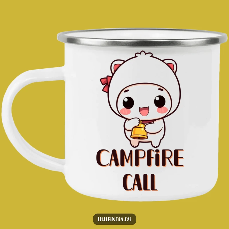 Funny Ringing Bell Camping Mug: Adventure Calls with Happy Humor Gift