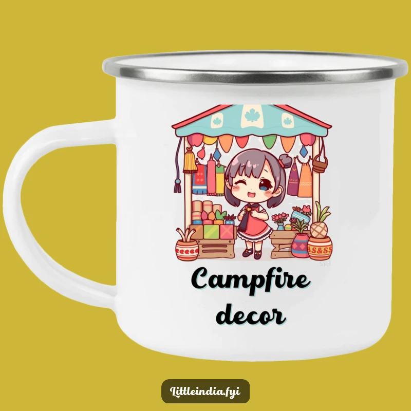 Funny Market Decorating Character Camping Mug, Adventure in Color