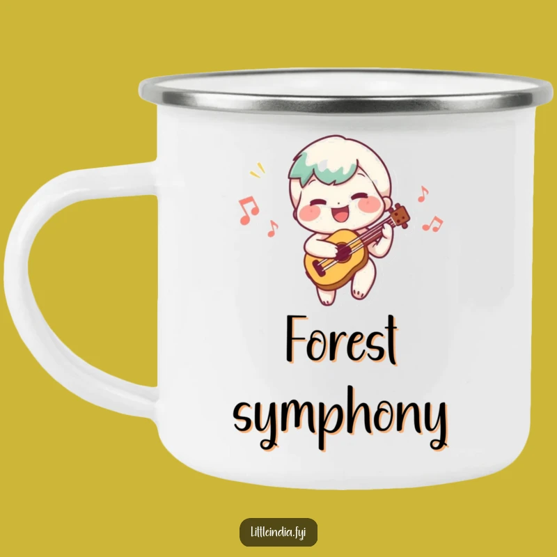 Funny Musical Character Camping Mug, Adventure with a Song