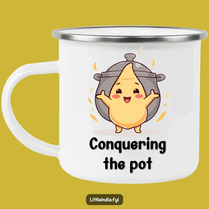 Funny Brave Samosa Camping Mug: Adventure Fuel for the Outdoorsy Foodie