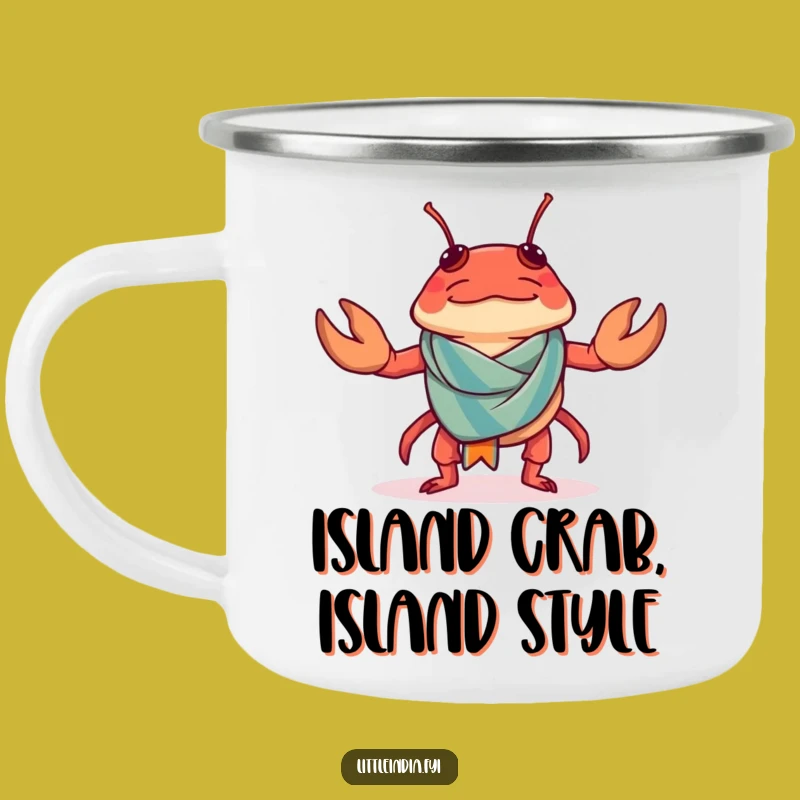 Funny Chilli Crab Camping Mug: Sarong Adventure, Perfect Funny Gift for Outdoors!
