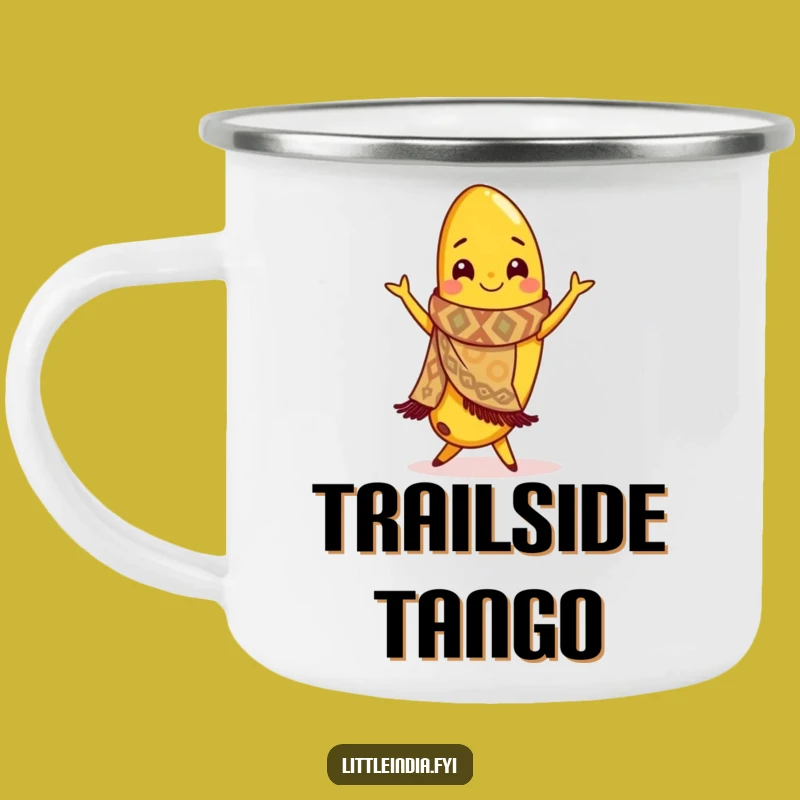 Funny Dancing Banana Camping Mug: Fiesta Fun for Outdoor Adventures