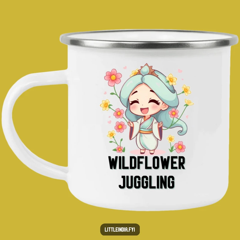Funny Juggling Flowers Camping Mug: Enjoy Nature With This Funny Gift