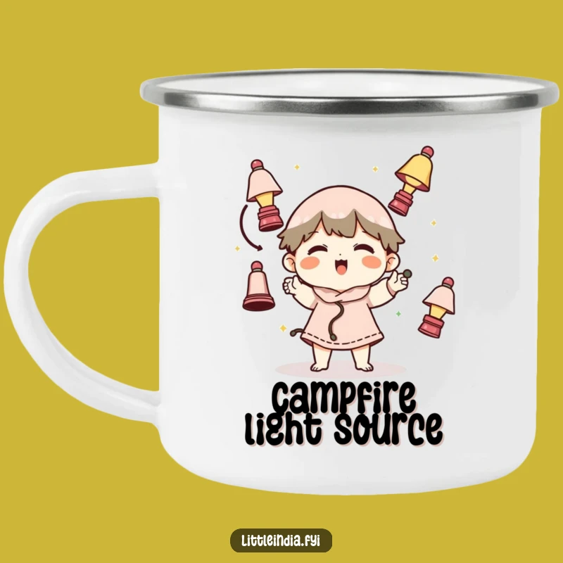 Funny Lamp Juggling Character Camping Mug - Adventure Fuel for Laugh Lovers!