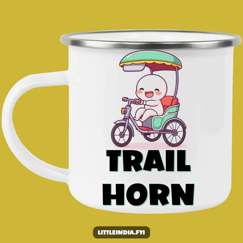 Funny Rickshaw Tooting Camping Mug: Toot Your Way Through Adventures