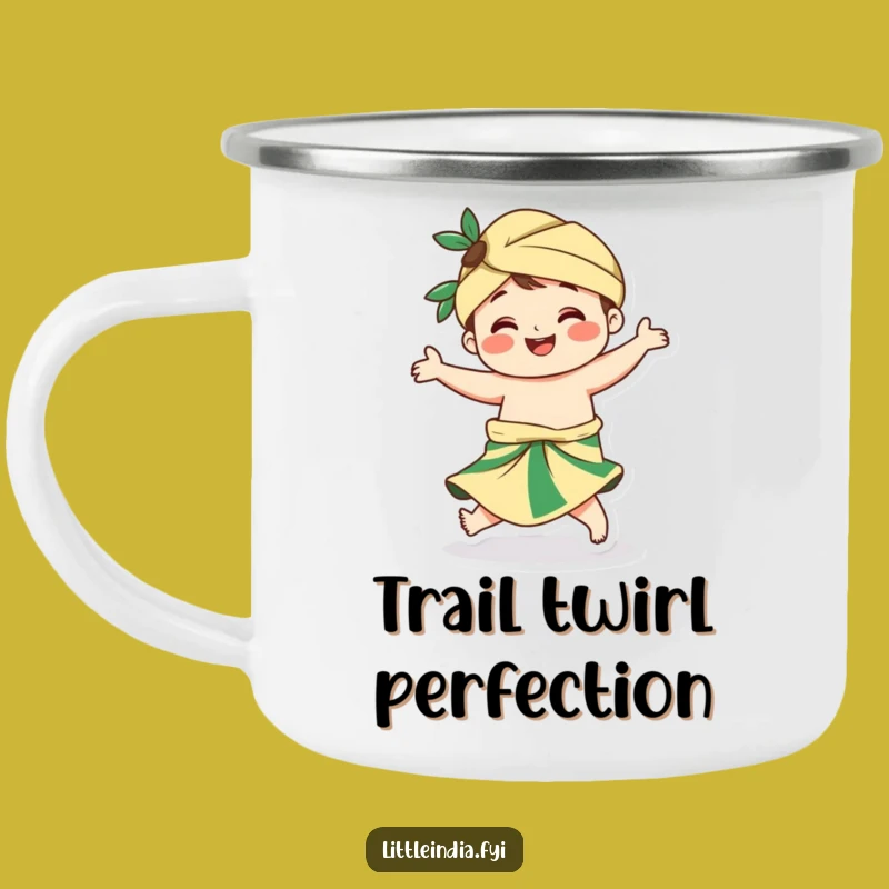 Funny Sarong Twirling Character Camping Mug - Sip and Spin on Adventures!