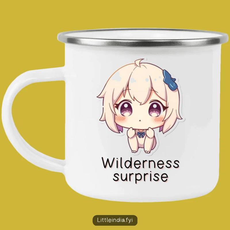 Funny Surprised Character Camping Mug: React To Nature With This Funny Gift