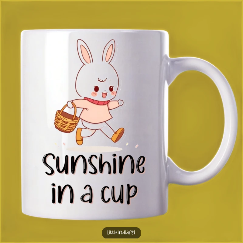 Funny Cheerful Character Skipping Mug: A Joyful Gift for Basket Lovers!