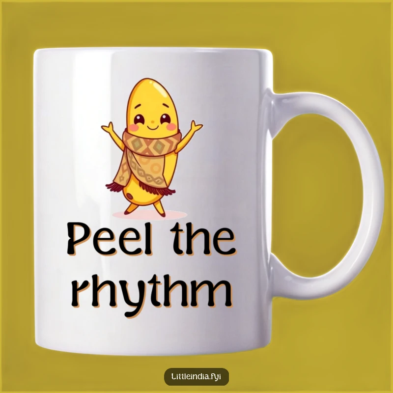 Funny Dancing Banana Scarf Mug: Hilarious Fruit Fiesta Gift for Fiesta Lovers