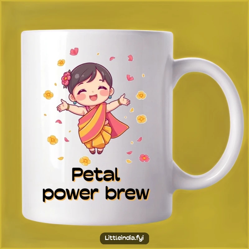 Funny Joyful Sari Mug - Humorous Gift for Festival Lovers & Joyful Souls