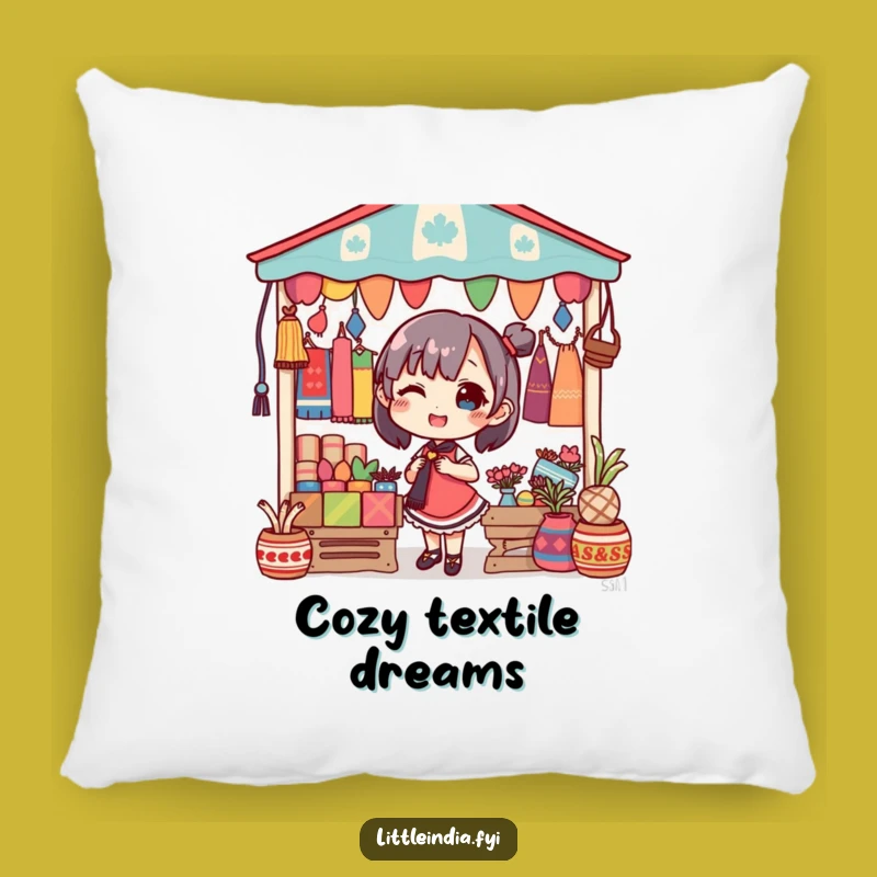 Funny Market Decorating Character Pillow, Cozy Artistic Touch