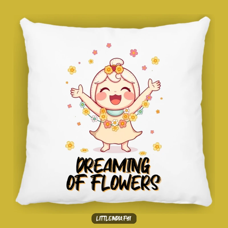 Funny Juggling Flower Garlands Pillow, Snuggle Up with Smiles