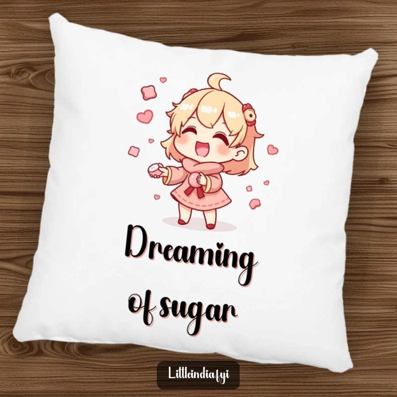 Funny Pillow: Gleeful character skillfully juggles tiny sweets, bringing a soft and cheerful touch to any relaxation space. Great funny gift.