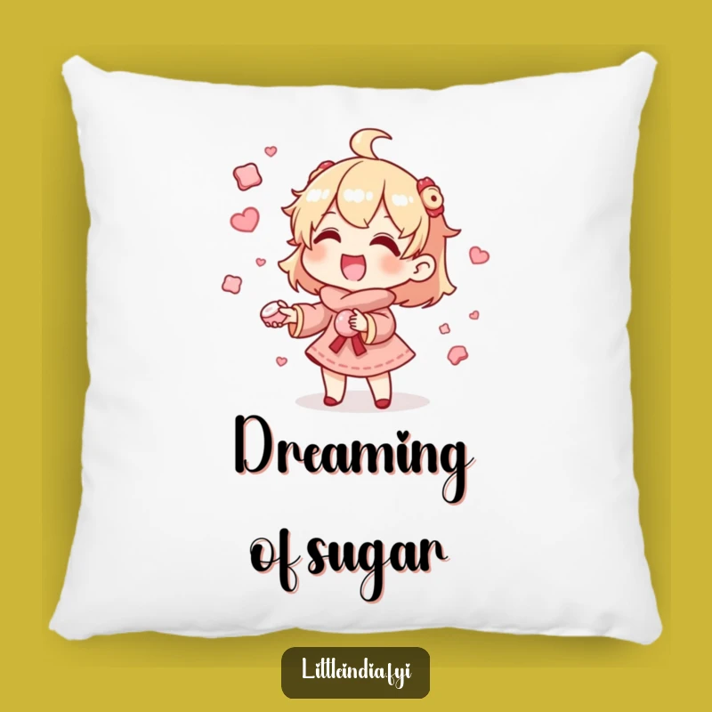 Funny Juggling Sweets Pillow: Gleeful Character's Comfy Treat Balance - Cozy Joy Gift