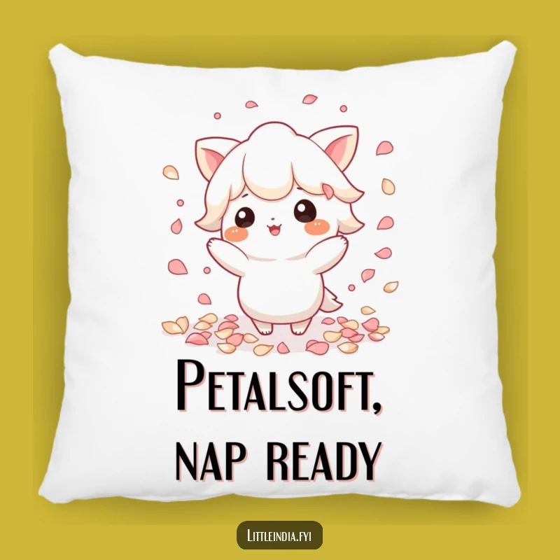 Funny Floral Pillow: Soft Petal Scatter Cushion - Cozy & Whimsical Decor