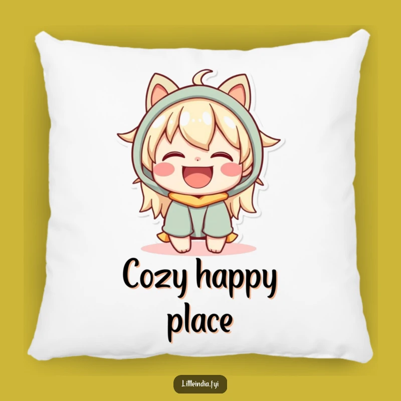 Funny Pillow: Happy Moment by Warm Character for Cozy Joy