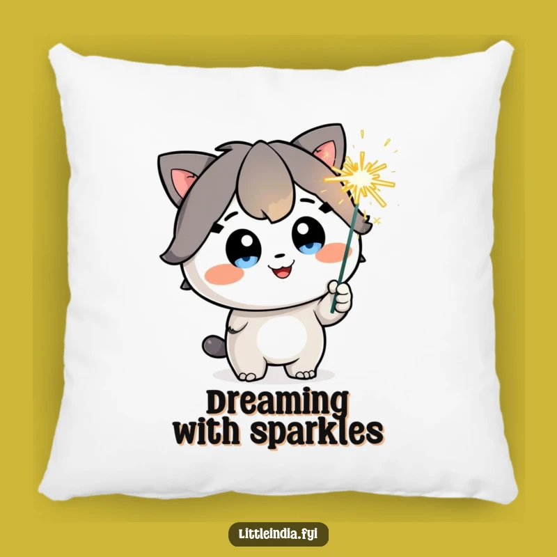 Funny Sparkler Comfort Pillow - Happy Character Decor, Soft & Festive Gift