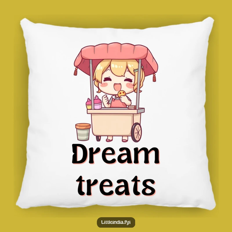 Funny Street Vendor Pillow: Comfy Cuddles with Generous Joy