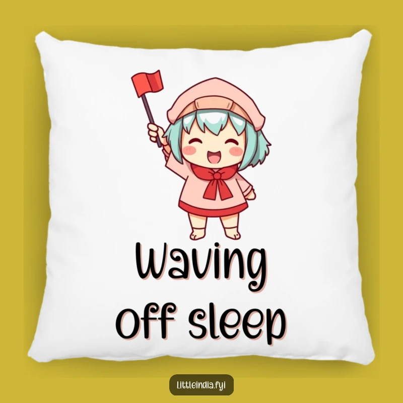 Funny Waving Flag Pillow: Cozy Comfort with a Cheerful Touch!