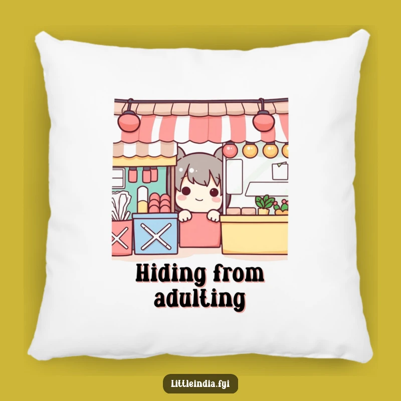 Soft Funny Playful Character Market Pillow - Cozy & Humorous Accent