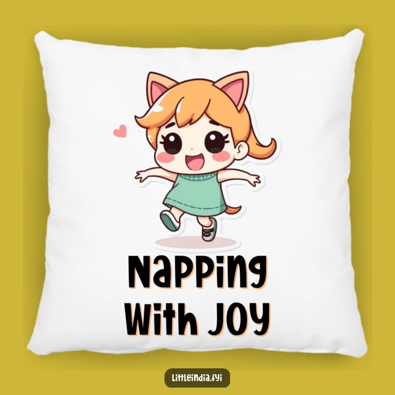 Funny Skip Pillow: Playful Character's Cozy Joy Accent, Perfect Funny Gift