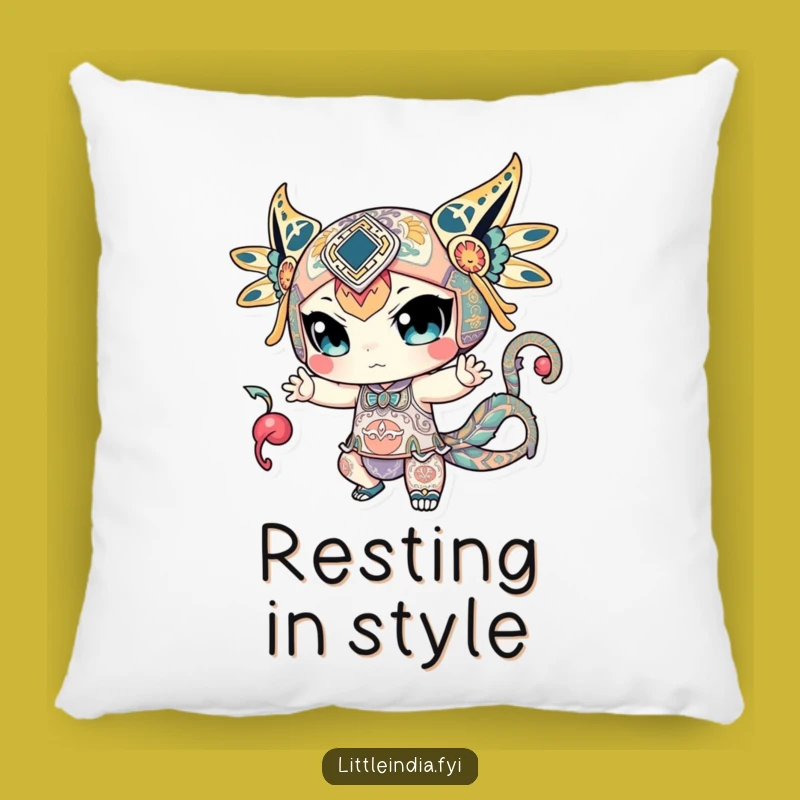 Patterned Character Pillow - Dynamic Comfort, Artistic & Funny Home Accent