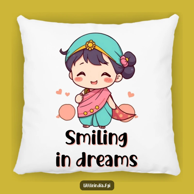 Funny Sari Character Pillow: Cozy Smiles, Cultural Comfort - Perfect Funny Gift!