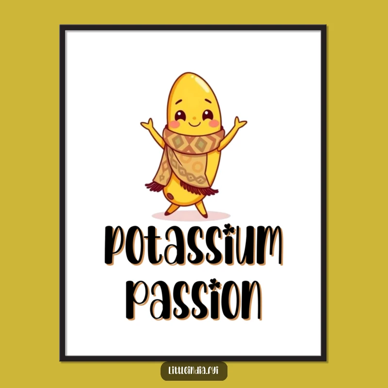 Funny Dancing Banana Digital Art: Vibrant Fiesta Decor for Any Room