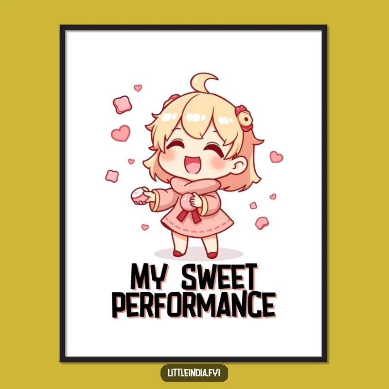 Funny Juggling Sweets Digital Art: Gleeful Character's Sweet Talent - Instant Happy Decor