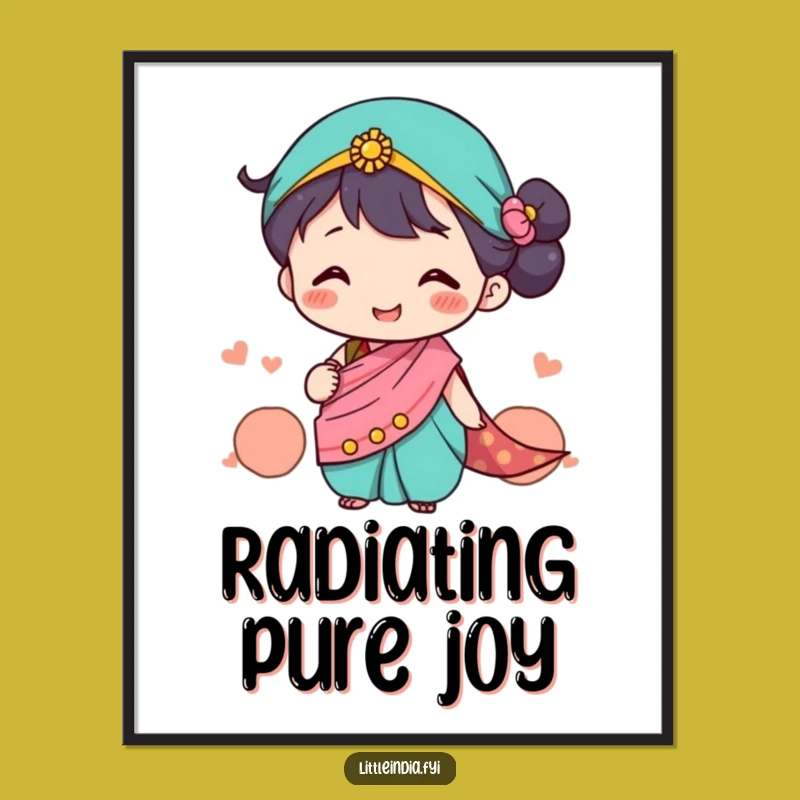 Funny Sari Character Digital Art: Instant Smile Decor, Perfect Funny Gift Download!