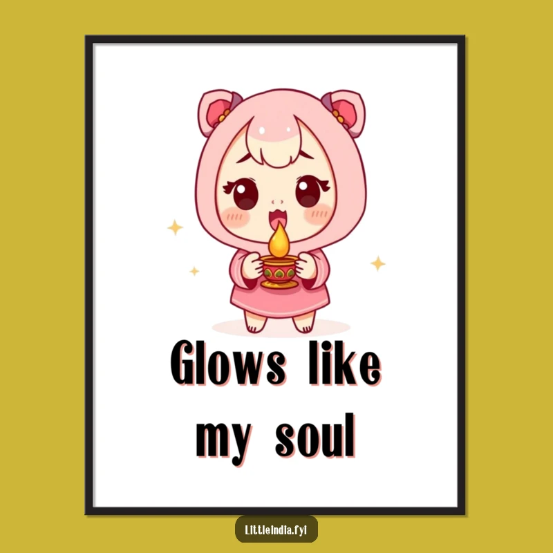 Funny Excited Diya Digital Art: Hilarious Decor for Festive Spaces