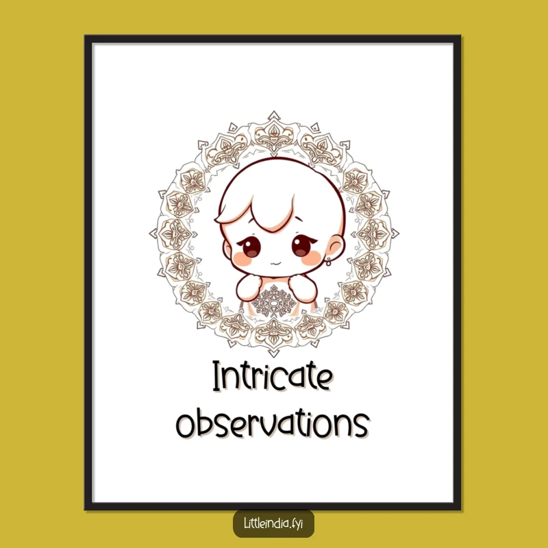 Funny Curious Character Digital Art: Instant Wonder for Your Walls!