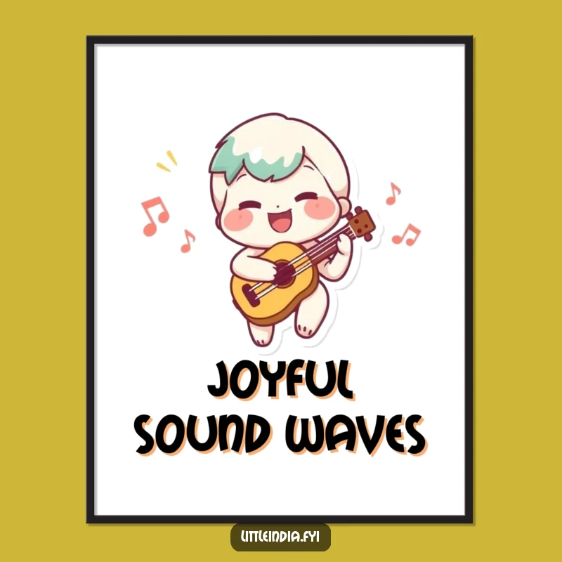 Funny Musical Character Digital Art, Instant Melodic Decor