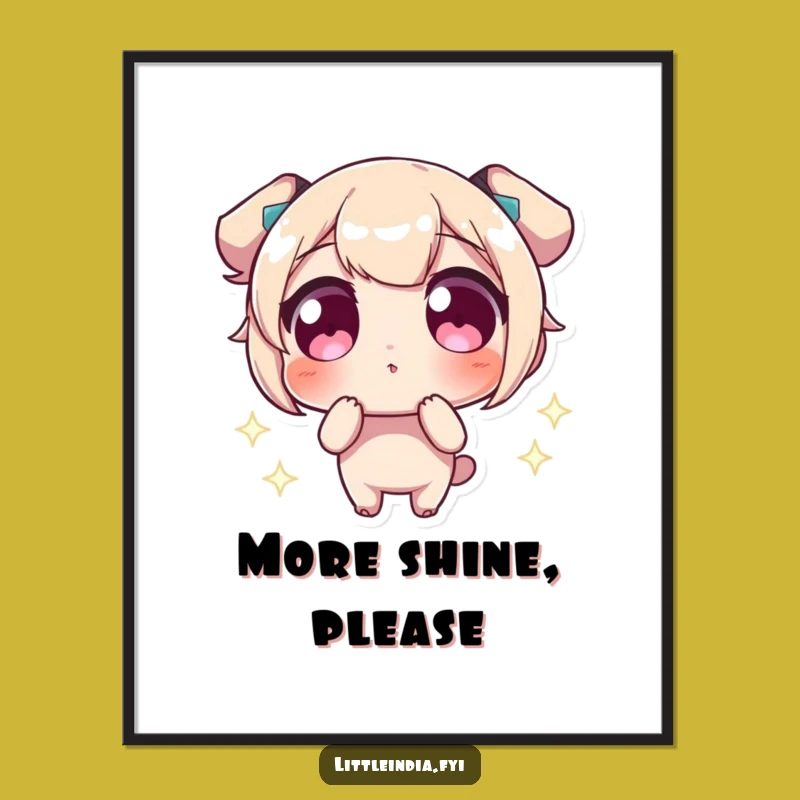 Funny Wide-Eyed Wonder Digital Art: Hilarious Decor for Sparkly Spaces