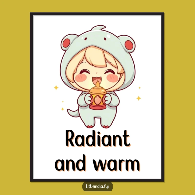 Funny Joyful Lamp Digital Art: Instant Glow Decor, Perfect Funny Gift Download!