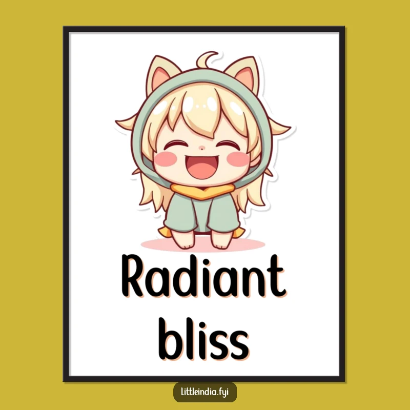 Funny Happy Moment Digital Art: Warm Character's Joyful Print