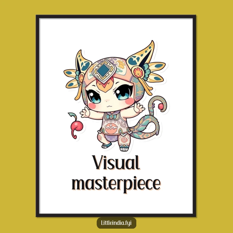 Patterned Character Art Print - Dynamic Style, Unique & Funny Wall Decor