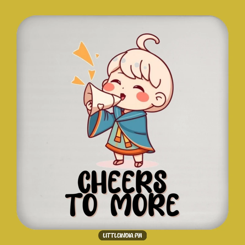 Funny Conch Shell Cheering Character Coasters: Protect with Sound