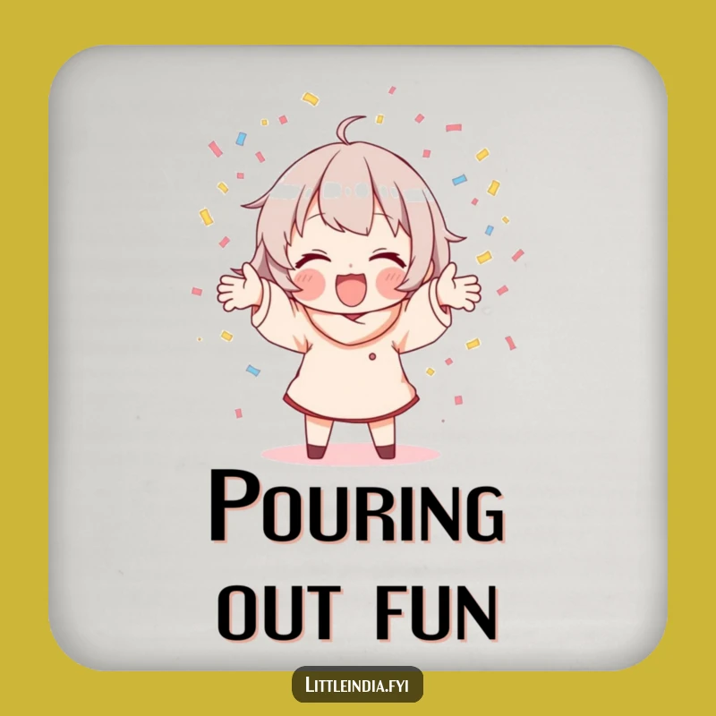 Funny Confetti Scattering Coasters: Add Festive Protection to Your Table!